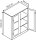 CP Stahlschrank 8521-055 S10172 lichtgrau, Acrylglas 2 Fachböden 93,0 x 50,0 x 120,0 cm, aufgebaut, 1 St.