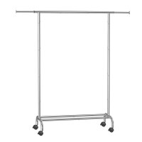 SONGMICS Rollgarderobe silber Metall 83,0 - 120,0 x 156,0 cm, 1 St.