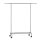 SONGMICS Rollgarderobe silber Metall 83,0 - 120,0 x 156,0 cm, 1 St.