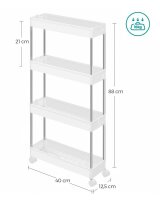 SONGMICS Nischenwagen weiß 40,0 x 12,5 x 88,0 cm