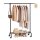 SONGMICS Rollgarderobe schwarz Metall 83,0 - 120,0 x 156,0 cm, 1 St.