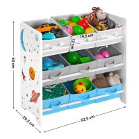 SONGMICS Kinderregal weiß 62,5 x 29,5 x 60,0 cm, 1 St.