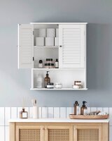 VASAGLE Bad-Hängeschrank BBC27WT weiß 60,0 x 20,0 x 70,0 cm