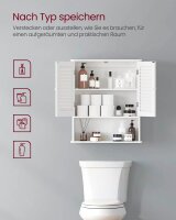 VASAGLE Bad-Hängeschrank BBC27WT weiß 60,0 x 20,0 x 70,0 cm