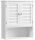 VASAGLE Bad-Hängeschrank BBC27WT weiß 60,0 x 20,0 x 70,0 cm