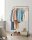 SONGMICS Rollgarderobe grau Metall 91,0 x 158,0 cm, 1 St.