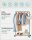 SONGMICS Rollgarderobe grau Metall 91,0 x 158,0 cm, 1 St.