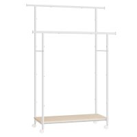 SONGMICS Rollgarderobe weiß Metall 98,5 x 156,8 cm, 1 St.