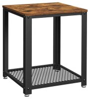 VASAGLE Beistelltisch rechteckig MDF-Platte braun,...