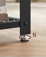 VASAGLE Beistelltisch rechteckig MDF-Platte braun, schwarz 40,0 x 40,0 x 50,0 cm, 1 St.