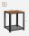 VASAGLE Beistelltisch rechteckig MDF-Platte braun, schwarz 40,0 x 40,0 x 50,0 cm, 1 St.