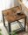VASAGLE Beistelltisch rechteckig MDF-Platte braun, schwarz 40,0 x 40,0 x 50,0 cm, 1 St.