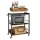 VASAGLE Servierwagen braun, schwarz 65,0 x 40,0 x 86,0 cm