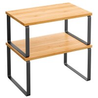 SONGMICS Küchen-Organizer bambus, schwarz 29,7 x...
