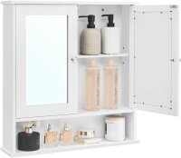 VASAGLE Spiegelschrank LHC002 weiß 56,5 x 13,0 x 58,5 cm