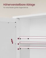 VASAGLE Spiegelschrank LHC002 weiß 56,5 x 13,0 x 58,5 cm