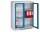 CP Stahlschrank 8521-055 S10170 lichtgrau, lichtblau, Acrylglas 2 Fachböden 93,0 x 50,0 x 120,0 cm, aufgebaut, 1 St.