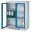 CP Stahlschrank 8521-055 S10170 lichtgrau, lichtblau, Acrylglas 2 Fachböden 93,0 x 50,0 x 120,0 cm, aufgebaut, 1 St.