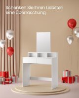 VASAGLE Schminktisch rechteckig Melamin, Spanplatte weiß 40,0 x 40,0 x 140,0 cm, 1 St.