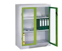 CP Stahlschrank 8521-055 S10171 Acrylglas, clowngrün, lichtgrau 2 Fachböden 93,0 x 50,0 x 120,0 cm, aufgebaut, 1 St.