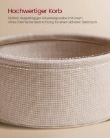 VASAGLE Beistelltisch rund Spanplatte beige, weiß 45,0 x 45,0 x 50,0 cm, 1 St.
