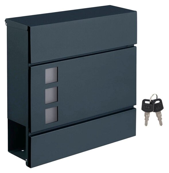 SONGMICS Briefkasten GMB052G01 anthrazit