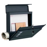SONGMICS Briefkasten GMB052G01 anthrazit