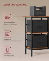 VASAGLE Schreibtisch vintage-braun rechteckig, 4-Fuß-Gestell schwarz 115,0 x 105,0 cm