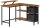 VASAGLE Schreibtisch vintage-braun rechteckig, 4-Fuß-Gestell schwarz 115,0 x 105,0 cm
