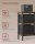 VASAGLE Schreibtisch vintage-braun rechteckig, 4-Fuß-Gestell schwarz 115,0 x 105,0 cm