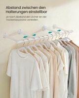 SONGMICS Wandgarderobe weiß Metall 84,0 x 7,0 cm, 1 St.