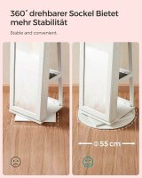 SONGMICS Schmuckschrank weiß 2 Fachböden