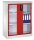 CP Stahlschrank 8521-055 S10217 lichtgrau, rubinrot, Acrylglas 2 Fachböden 93,0 x 50,0 x 120,0 cm, aufgebaut, 1 St.