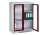 CP Stahlschrank 8521-055 S10217 lichtgrau, rubinrot, Acrylglas 2 Fachböden 93,0 x 50,0 x 120,0 cm, aufgebaut, 1 St.