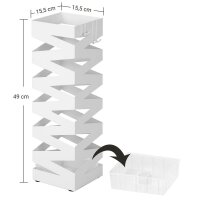 SONGMICS Schirmständer LUC16W weiß, Metall