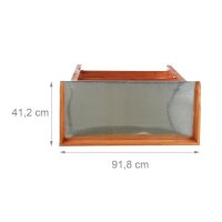 relaxdays Pflanztisch orange 92,0 x 41,0 x 86,0 cm