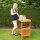 relaxdays Pflanztisch orange 92,0 x 41,0 x 86,0 cm