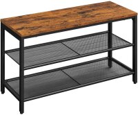 VASAGLE Schuhbank LBS74X braun, schwarz Holz 80,0 cm