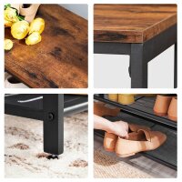 VASAGLE Schuhbank LBS74X braun, schwarz Holz 80,0 cm