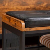 VASAGLE Schuhbank LBS75X braun, schwarz Holz 80,0 cm