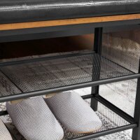 VASAGLE Schuhbank LBS75X braun, schwarz Holz 80,0 cm