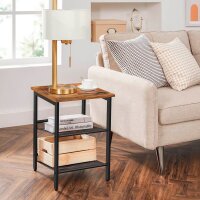 SONGMICS Beistelltische-Set rechteckig MDF-Platte braun, 2 St.