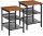 SONGMICS Beistelltische-Set rechteckig MDF-Platte braun, 2 St.