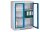 CP Stahlschrank 8531-055 S10180 lichtgrau, lichtblau, Acrylglas 2 Fachböden 120,0 x 50,0 x 120,0 cm, aufgebaut, 1 St.