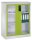 CP Stahlschrank 8531-055 S10181 Acrylglas, clowngrün, lichtgrau 2 Fachböden 120,0 x 50,0 x 120,0 cm, aufgebaut, 1 St.