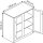 CP Stahlschrank 8531-055 S10181 Acrylglas, clowngrün, lichtgrau 2 Fachböden 120,0 x 50,0 x 120,0 cm, aufgebaut, 1 St.