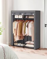 SONGMICS Stoffschrank, RYG02GY grau 140,0 x 43,0 x 174,0 cm, 1 St.