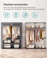 SONGMICS Stoffschrank, RYG02GY grau 140,0 x 43,0 x 174,0 cm, 1 St.