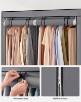 SONGMICS Stoffschrank, RYG02GY grau 140,0 x 43,0 x 174,0 cm, 1 St.