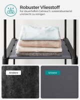 SONGMICS Stoffschrank, RYG02GY grau 140,0 x 43,0 x 174,0 cm, 1 St.